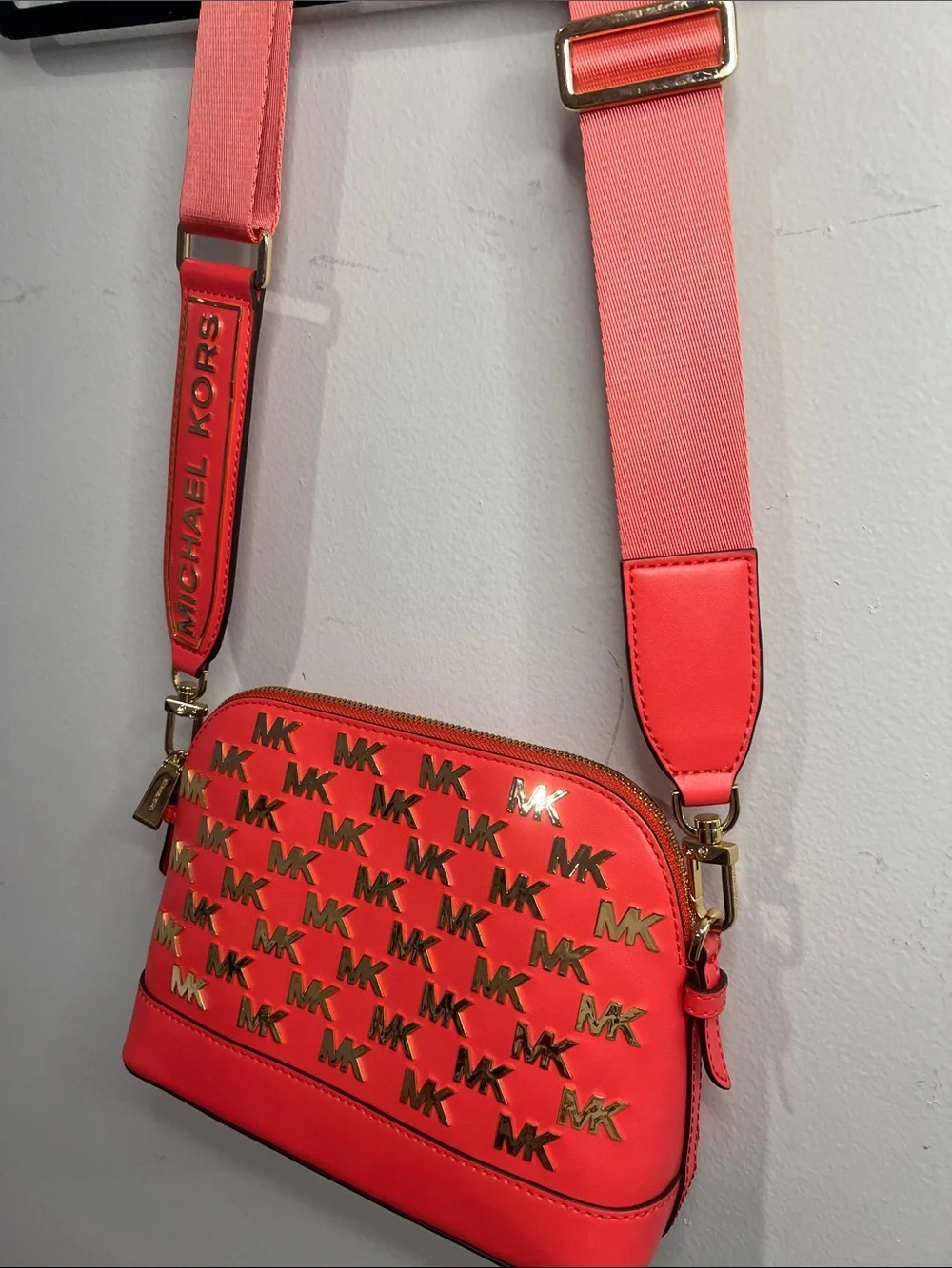 Michael Kors Pink Logo-Embellished Crossbody Bag
